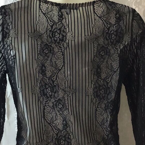 Charlotte Russe Long Sleeve Lace Bodysuit Size M - Picture 7 of 16